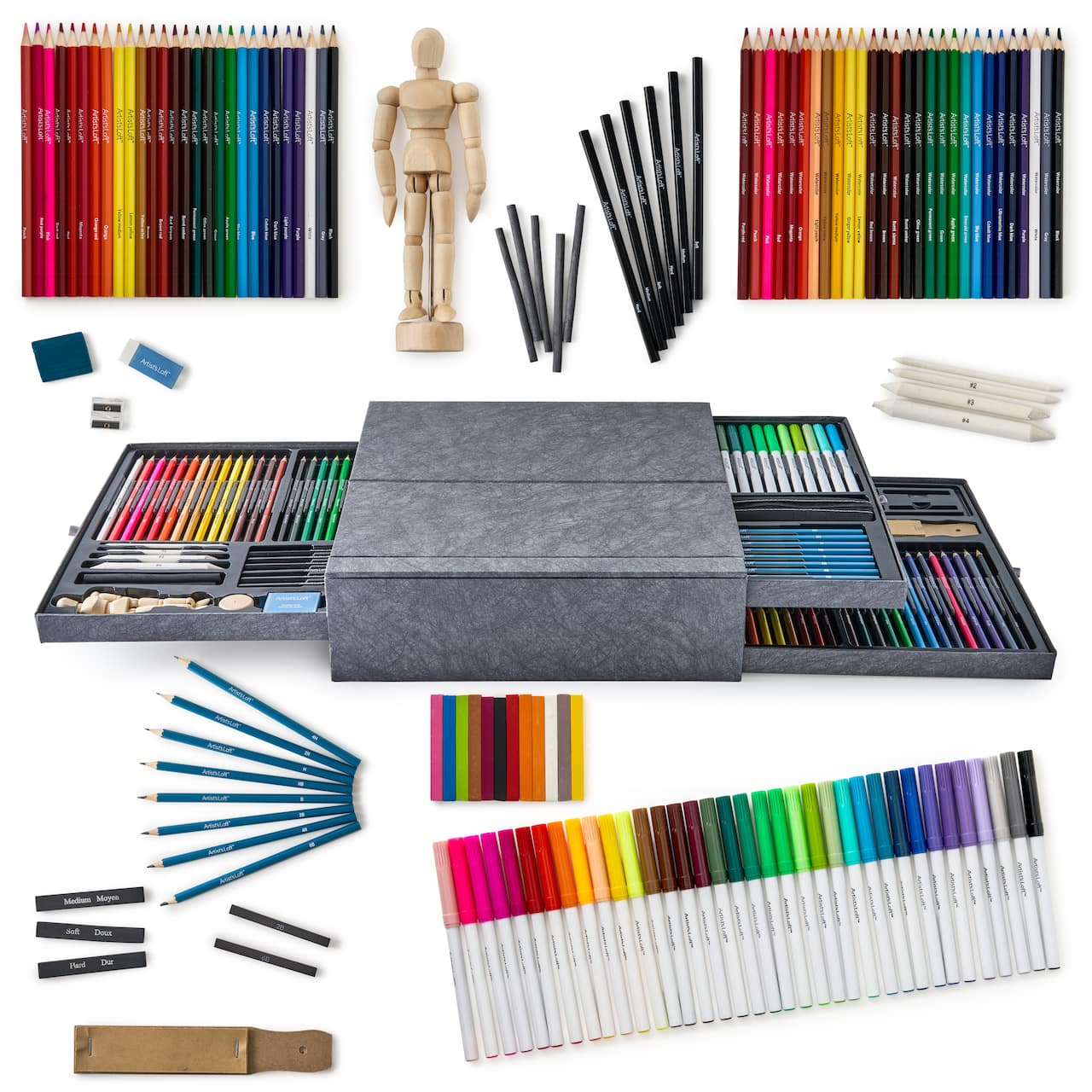 4 Pack: 140 ct. Deluxe Drawing Set by Artist&#x27;s Loft&#xAE;